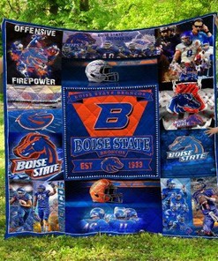 The Broncos Boise State Broncos Quilt Blanket Bedding Set