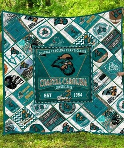 The Chanticleers Ncaa Coastal Carolina Chanticleers Collection Combined Quilt Blanket Bedding Set