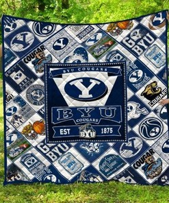 The Cougars Ncaa Byu Cougars Collection Combined Collected Quilt Blanket Bedding Set