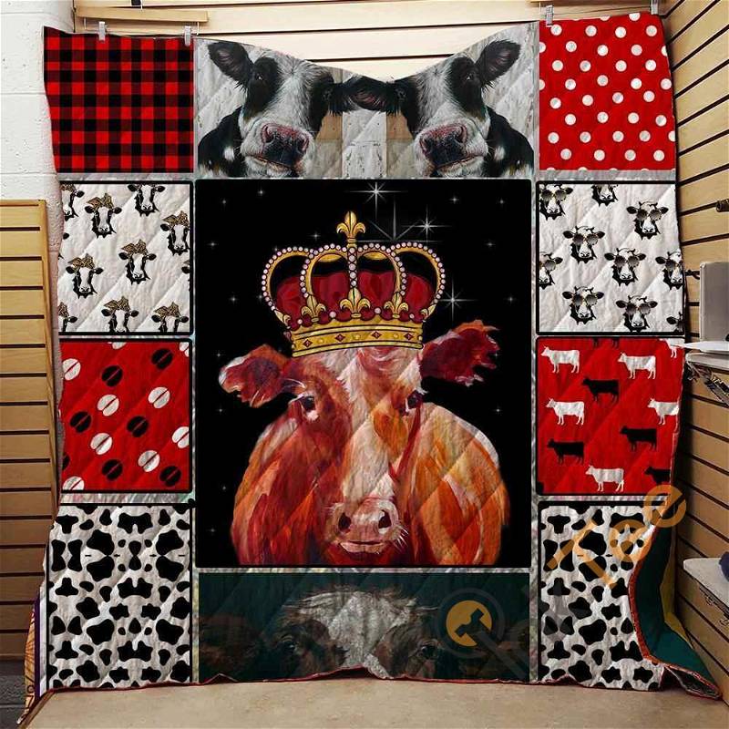 The Cow King Of Farmer Quilt Blanket Bedding Set