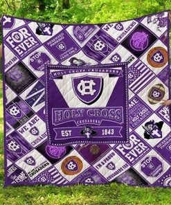 The Crusaders Ncaa Holy Cross Crusaders Collection Combined Quilt Blanket Bedding Set