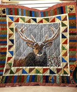 The Deer King Of Hunter Quilt Blanket Bedding Set