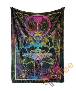 The Devil Arcana Tarot Art Sherpa Fleece Blanket Gifts for Family, for Couple