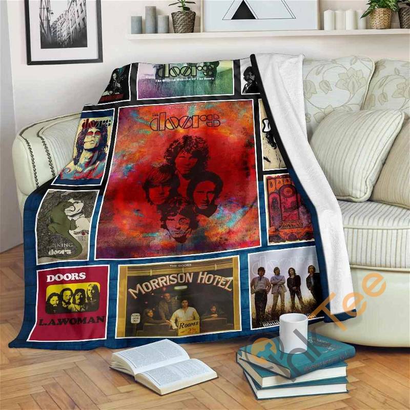 The Doors Rock Band Fleece Gift Sherpa Fleece Blanket Gifts for Family, for Couple