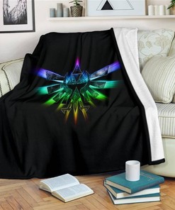 The Eagle And Trifoce Legend Of Zelda Sherpa Fleece Blanket Gifts for Family, for Couple