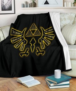 The Eagle And Trifoce Symbol Legend Of Zelda Sherpa Fleece Blanket Gifts for Family, for Couple