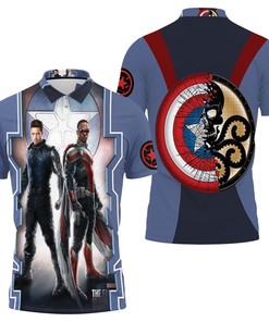 The Falcon And The Winter Soldier Fight Side By Side 3D All Over Print Polo Shirt