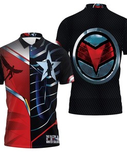 The Falcon And The Winter Soldier Half Costume Style 3D All Over Print Polo Shirt