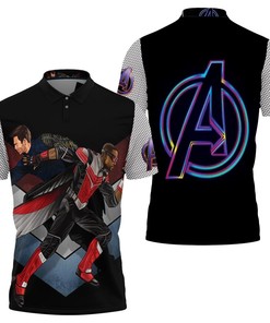 The Falcon And Winter Soldier Avengers New Era 3D All Over Print Polo Shirt
