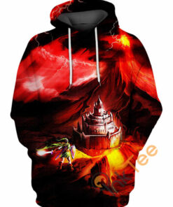 The Fiery Fortress Hoodie 3D