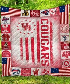 The Flag Ncaa Houston Cougars Collection Collected Quilt Blanket Bedding Set