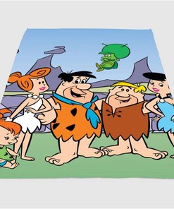 The Flinstones Character Sherpa Fleece Blanket Gifts for Family, for Couple
