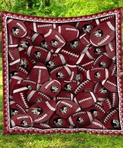 The Football Ncaa Florida State Seminoles Quilt Blanket Bedding Set