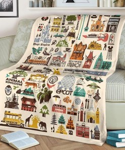 The Four Parks Icons Best Seller Fleece Blanket Gift For Fan, Quilt Blanket Bedding Set Gift
