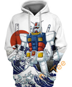 The Great Wave Off Kanagawa Gundam Hoodie 3D