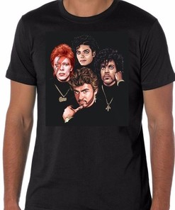 The Greats Prince Michael Jackson David Bowie George Michaels T Shirt Music