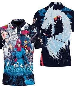 The Handsome Prince Ashitaka And Yakul Princess Mononoke 3D All Over Print Polo Shirt