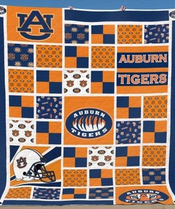 The Helmet Ncaa Auburn Tigers Collection Quilt Blanket Bedding Set