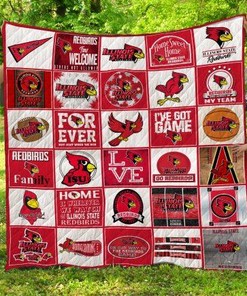 The Illinois State Redbirds Quilt Blanket Bedding Set