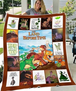 The Land Before Time Blanket Dinosaur Little Foot Gera Gift For Fans Cartoon Movie Quilt