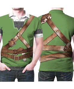 The Legend Of Zelda Link Suit Cotsume 3D All Over Print Polo Shirt