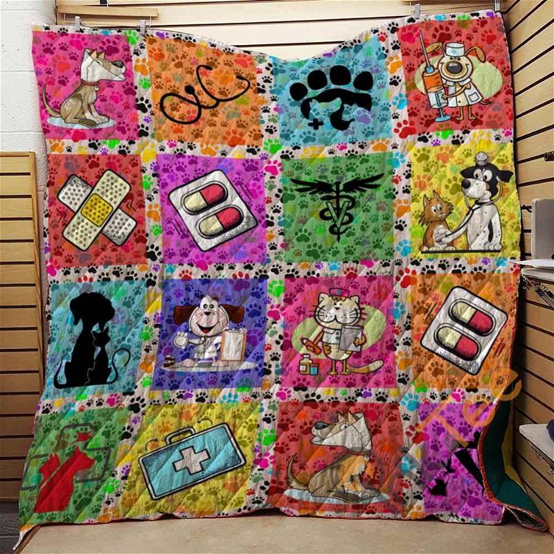 The Life Of Vet Tech 3D Quilt Blanket Bedding Set