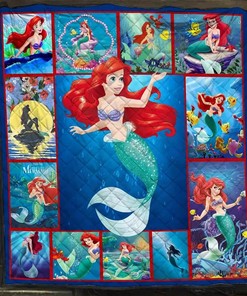 The Little Mermaid Blanket Mermaid Ariel Disney Princess Disney Characters Gift For Lovers Quilt