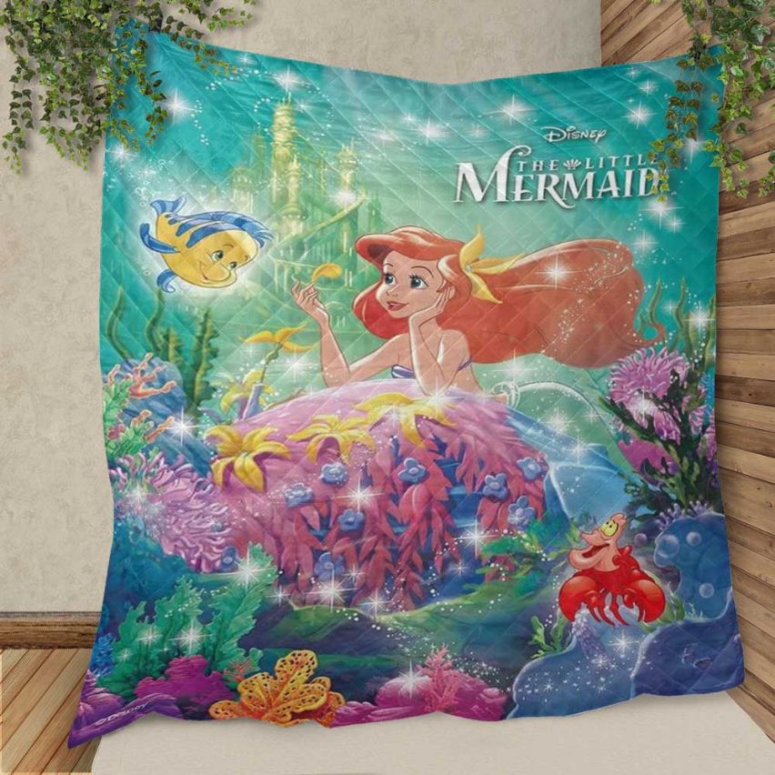 The Little Mermaid Prince Disney Christmas Gifts Lover Quilt Blanket Bedding Set