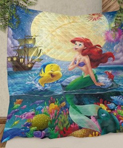 The Little Mermaid Prince Disney Christmas Gifts Lover Quilt Blanket Bedding Set, prince Quilt Blanket Bedding Set