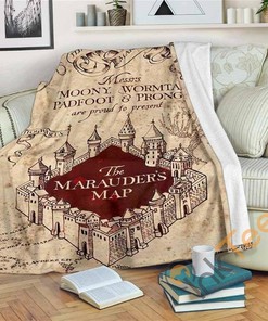 The Marauder's Map Sherpa Fleece Blanket Gifts for Family, for Couple