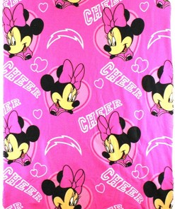 The Nfl Los Angeles Chargers Pink Sherpa Blanket Fleece Blanket Gifts for Fans