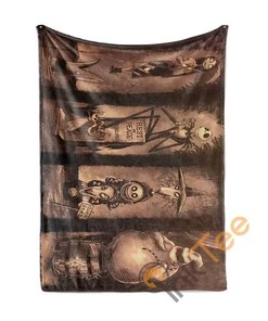 The Nightmare Before Christmas Halloween Sherpa Fleece Blanket Gifts for Family, for Couple