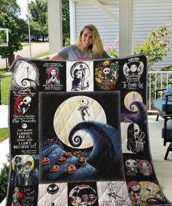 The Nightmare Before Christmas Quotes Quilt Blanket