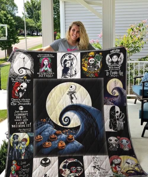 The Nightmare Before Christmas Quotes Quilt Blanket Bedding Set