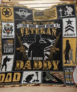 The Only Thing I Love More Than Being A Veteran Quilt Blanket Bedding Set