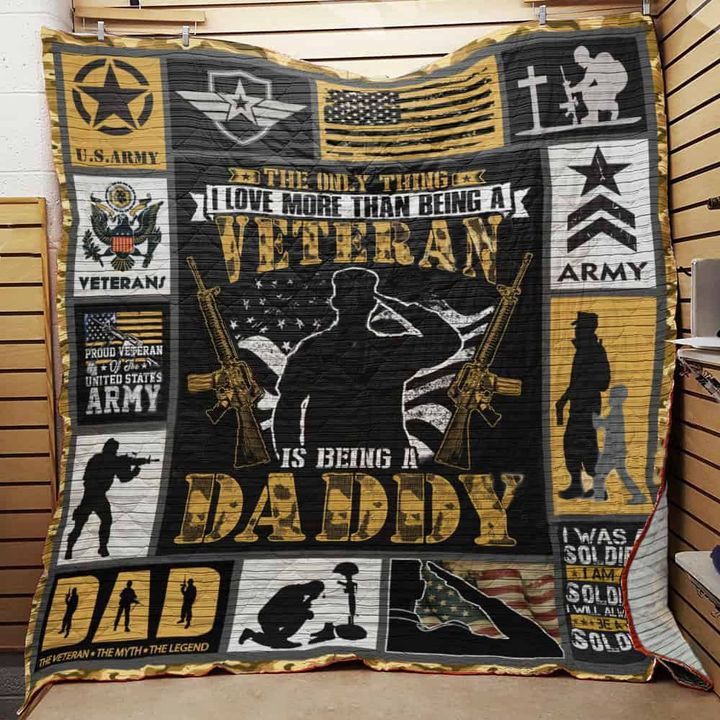 The Only Thing I Love More Than Being A Veteran Quilt Blanket Bedding Set