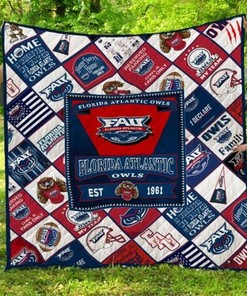 The Owls Ncaa Florida Atlantic Owls Collection Collected Quilt Blanket Bedding Set