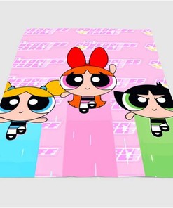 The Powerpuff Girls Character Sherpa Fleece Blanket Gifts for Family, for Couple