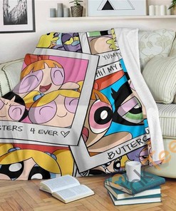 The Powerpuff Girls Sherpa Fleece Blanket Gifts for Family, for Couple