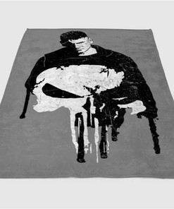 The Punisher Art Sherpa Fleece Blanket Gifts for Family, for Couple