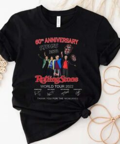 The Rolling Stones 60 Years 1962 - 2022 Signatures Unisex T-Shirt
