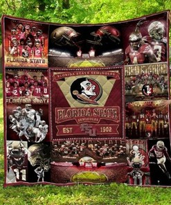 The Seminoles Ncaa Florida State Seminoles Green Quilt Blanket