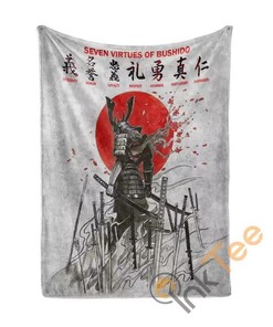 The Seven Virtues Of Bushido Samurai Sherpa Fleece Blanket Gifts for Family, for Couple