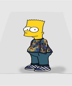 The Simpsons Stone Island Sherpa Fleece Blanket Gifts for Family, for Couple