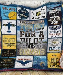 The Sky Is Home Pilot Quilt Blanket Bedding Set