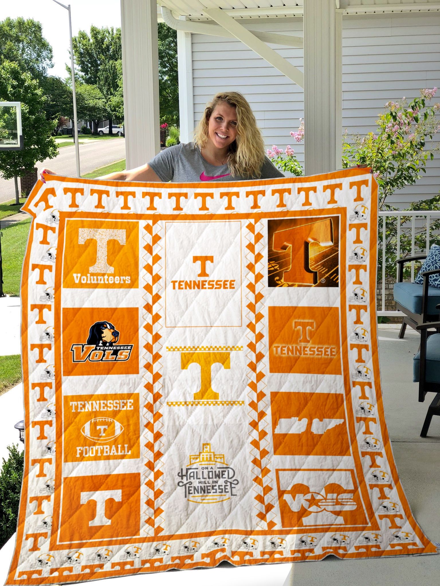 The Tennessee Ncaa Quilt Blanket Bedding Set for Home Décor