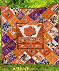 The Tigers Ncaa Clemson Tigers Collection Green Quilt Blanket Bedding Set