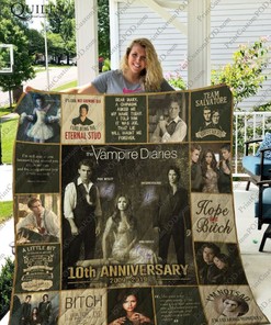 The Vampire Diaries 10th Anniversary Quilt Blanket Bedding Set