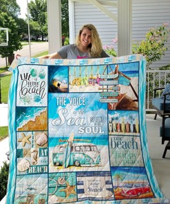 The Voice Of Sea Speaks To The Soul Beach Quilt Blanket Bedding Set