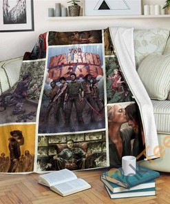 The Walking Dead Mn05 Sherpa Fleece Blanket Gifts for Family, for Couple
